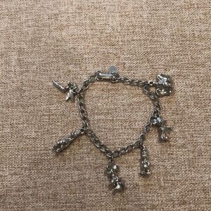 Disney silver children’s sz charm bracelet vintage